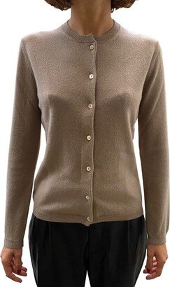 LA ROSE cardigan cashmere tortora