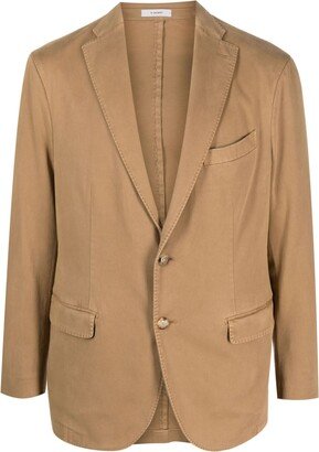 Single-Breasted Cotton Blazer-AA