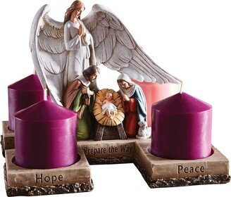 Avalon Gallery Sculpted Resin Advent and Christmas Candle Holder