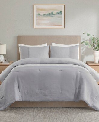 Miro 3 Piece Gauze Oversized Comforter Set, King/California King