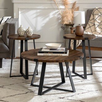 Middlebrook Designs Middlebrook Barnett 3-Piece Round Metal Wrap Table Set