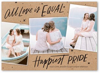 Greeting Cards: Happy Love Pride Month Greeting Card, Brown, 5X7, Matte, Signature Smooth Cardstock, Square