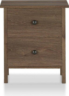 Cecilia 2 Drawer Nightstand Walnut - miBasics