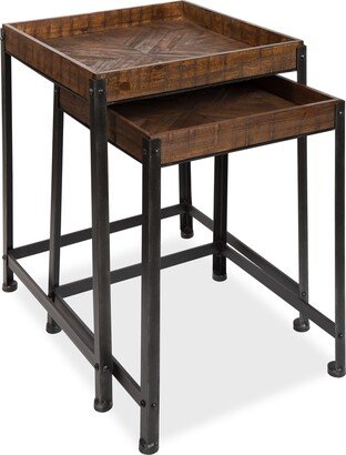 Marsh Wood and Metal Accent Table Set