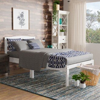 Amaryllis Contemporary Twin Wood Platform Bed with Slatted Headboard by Taylor & Olive