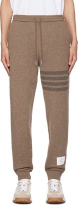 Brown 4-Bar Sweatpants