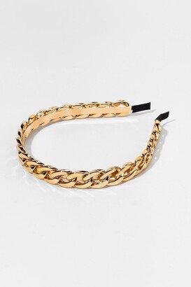 Katrina Chain Link Headband in Gold