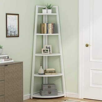 Tribesigns 70 Inch 5-tier Tall Corner Shelf，Corner Bookcase