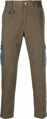 Denim-Pocket Straight Trousers