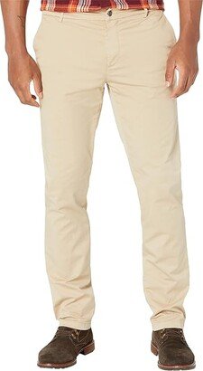 Garment Dyed Chino Trousers w/ Back Pockets (Cappuccino) Men's Casual Pants