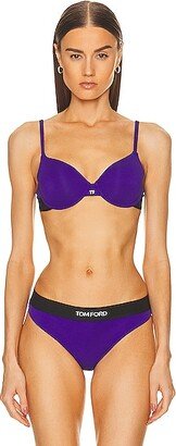 Padded Signature Bra in Purple