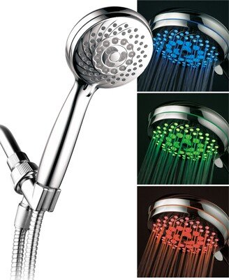 7-setting Led Hand Shower with Color-Changing Temperature Sensor