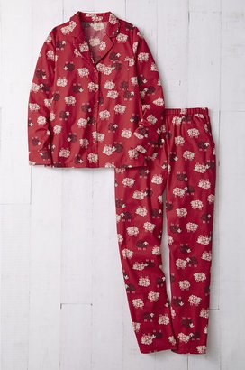 Women's Counting Sheep Flannel PJ Set Pants - Dover Red Multi - XS