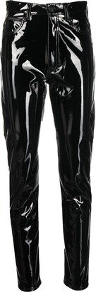 Super-High waisted biker trousers