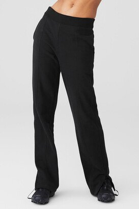 High-Waist Free Time Straight Leg Sweatpant in Black, Size: 2XS |