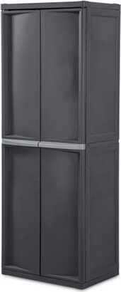 Adjustable 4-Shelf Storage Cabinet With Doors, Gray | 01423V01