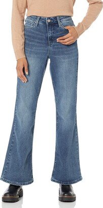 Laurie Felt Womens Rose Petal Tencel Denim Flare Jeans