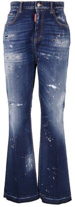 Distressed Flared Jeans-AI