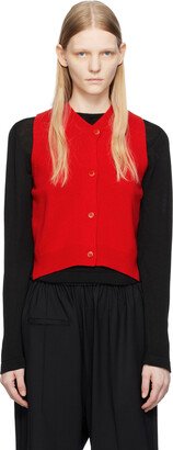 Cordera Red Waistcoat Cardigan