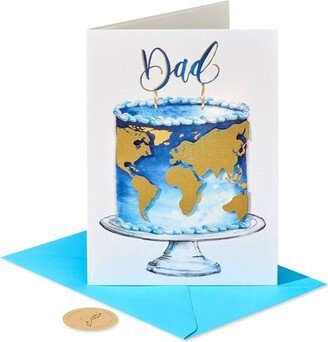 Birthday Card Dad Map Cake - PAPYRUS