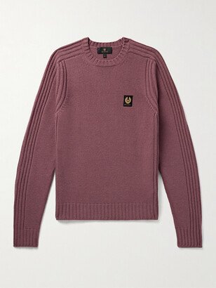 Slim-Fit Logo-Appliquéd Wool Sweater