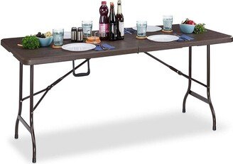 Gr8 Garden Wooden Effect 6ft Heavy Duty Folding Table