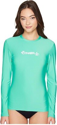 Basic Skins Long Sleeve Rash Tee (Seaglass) Women's Swimwear