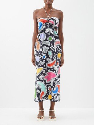 Laila Paisley-print Organic-cotton Dress