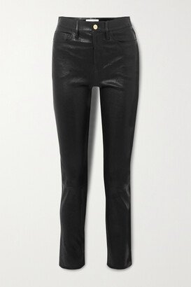 Le Sylvie High-rise Slim-leg Leather Pants - Black