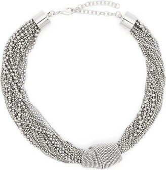 Silver-tone Bead-chain Necklace