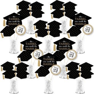 Big Dot Of Happiness Gold Tassel Worth The Hassle 2023 Grad Showstopper Table Toppers 35 Pc