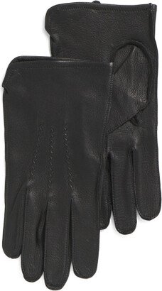 TJMAXX Leather Unlined Deerskin Gloves For Men-AA