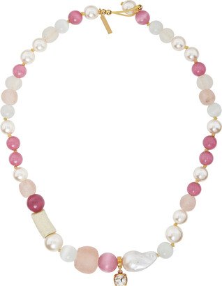 Pink & White Story Necklace