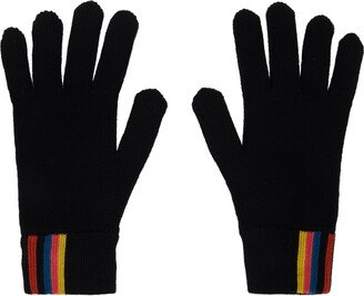 Black Artist Stripe Gloves