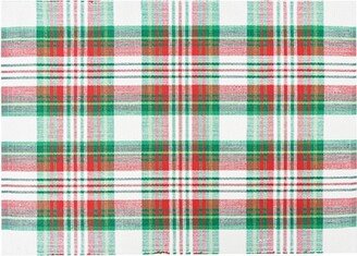 Carter Christmas Red and Green Plaid Placemat Set of 6