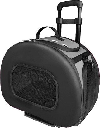 Tough-Shell Wheeled Collapsible Final Destination Pet Carrier Black-M