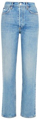 90s Pinch Waist High Rise Straight Leg Jeans