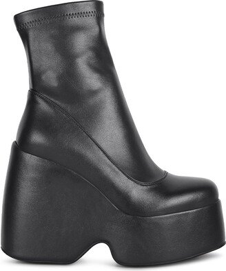 Rag & Co. Purnell Black High Platform Ankle Boots