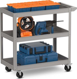 3-Tier Metal Utility Cart 400 lbs Storage Service Trolley Tool - See Details