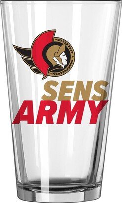 Ottawa Senators 16 Oz Team Slogan Pint Glass