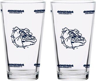 Gonzaga Bulldogs Two-Pack Knockout 16 Oz Pint Glass Set