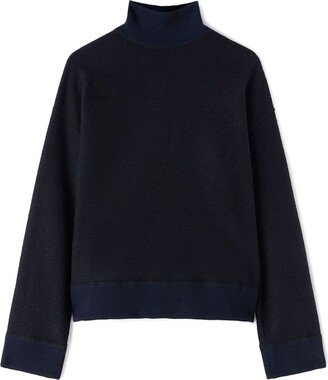 Roll-Neck Drop-Shoulder Jumper