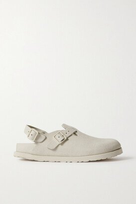 Tokio Suede Clogs - Off-white