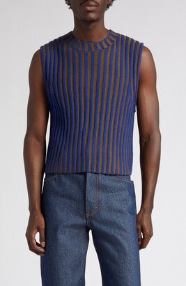 Keyboard Ribbed Wool Sweater Vest