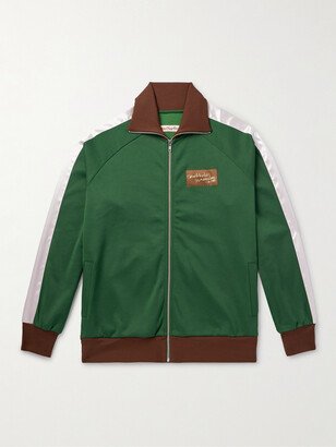 Logo-Appliquéd Satin-Trimmed Tech-Jersey Track Jacket