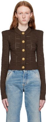 Brown Monogram Cardigan