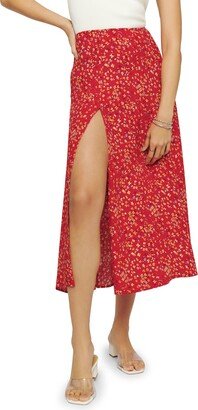 Zoe Side Slit Midi Skirt