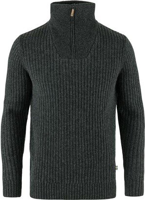 Ovik 1/2 Zip Knit (Dark Grey) Men's Sweater