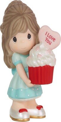 222001E You Bake Me Happy Brunette Girl Porcelain Figurine