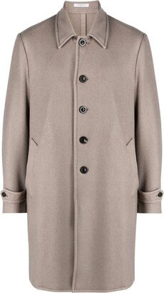 Virgin-Wool Single-Breasted Coat